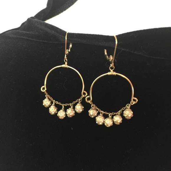Swarovski Crystal Earrings Gold Dangly Chandelier - Picture 1 of 7
